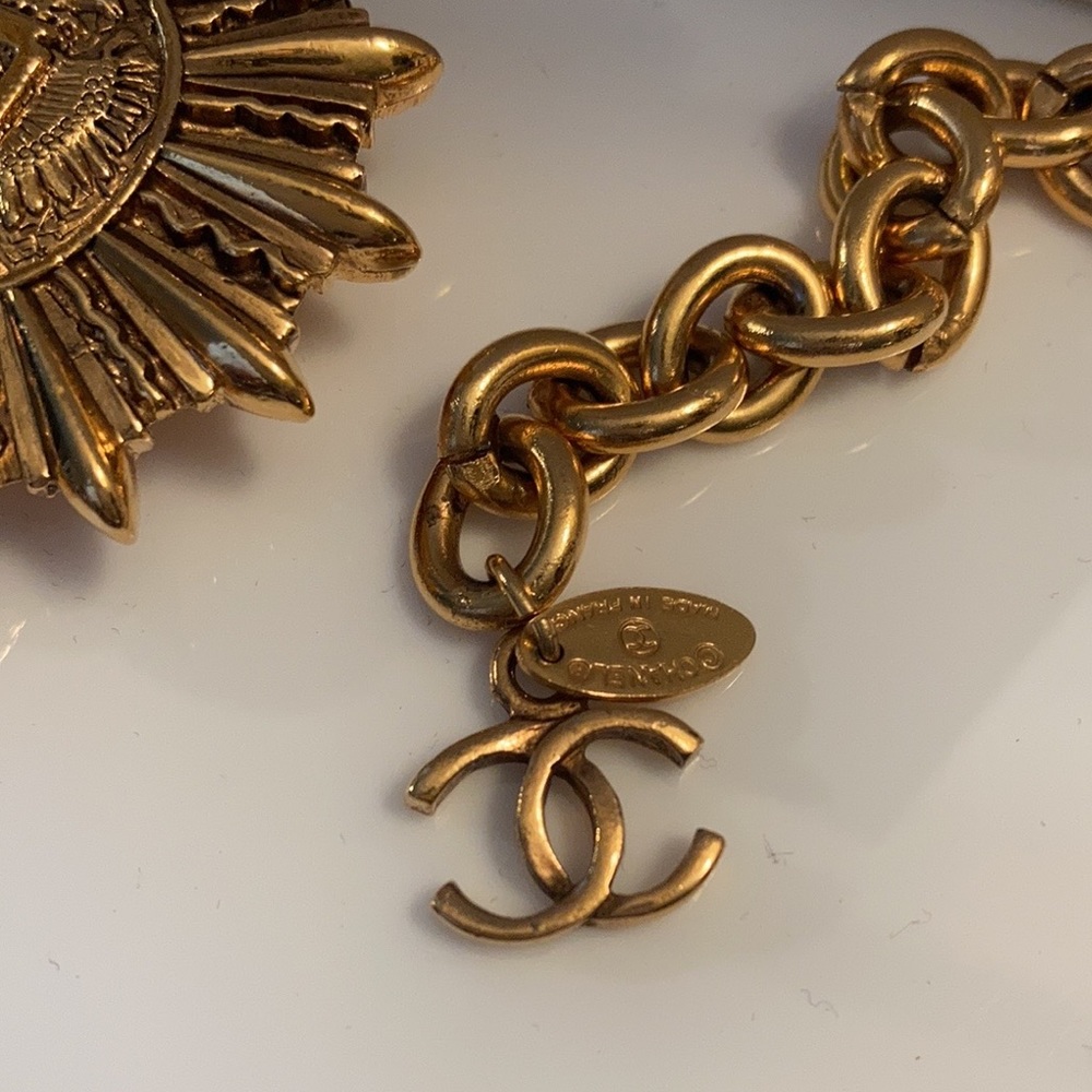 Authentic Chanel 18KT Gold Plated Vintage Belt/ Necklace - Picture 13 of 16